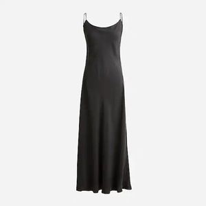 Jcrew Gwyneth Cupro Slip Dress - black